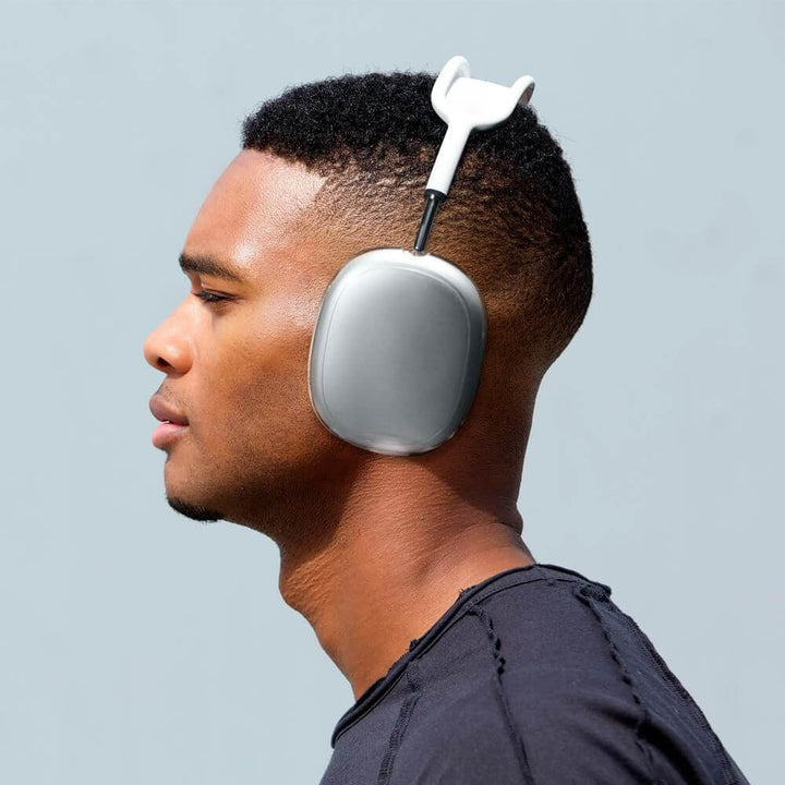 Macpod Pro draadloze koptelefoon, comfortabel voor ontspannen muziek luisteren thuis.