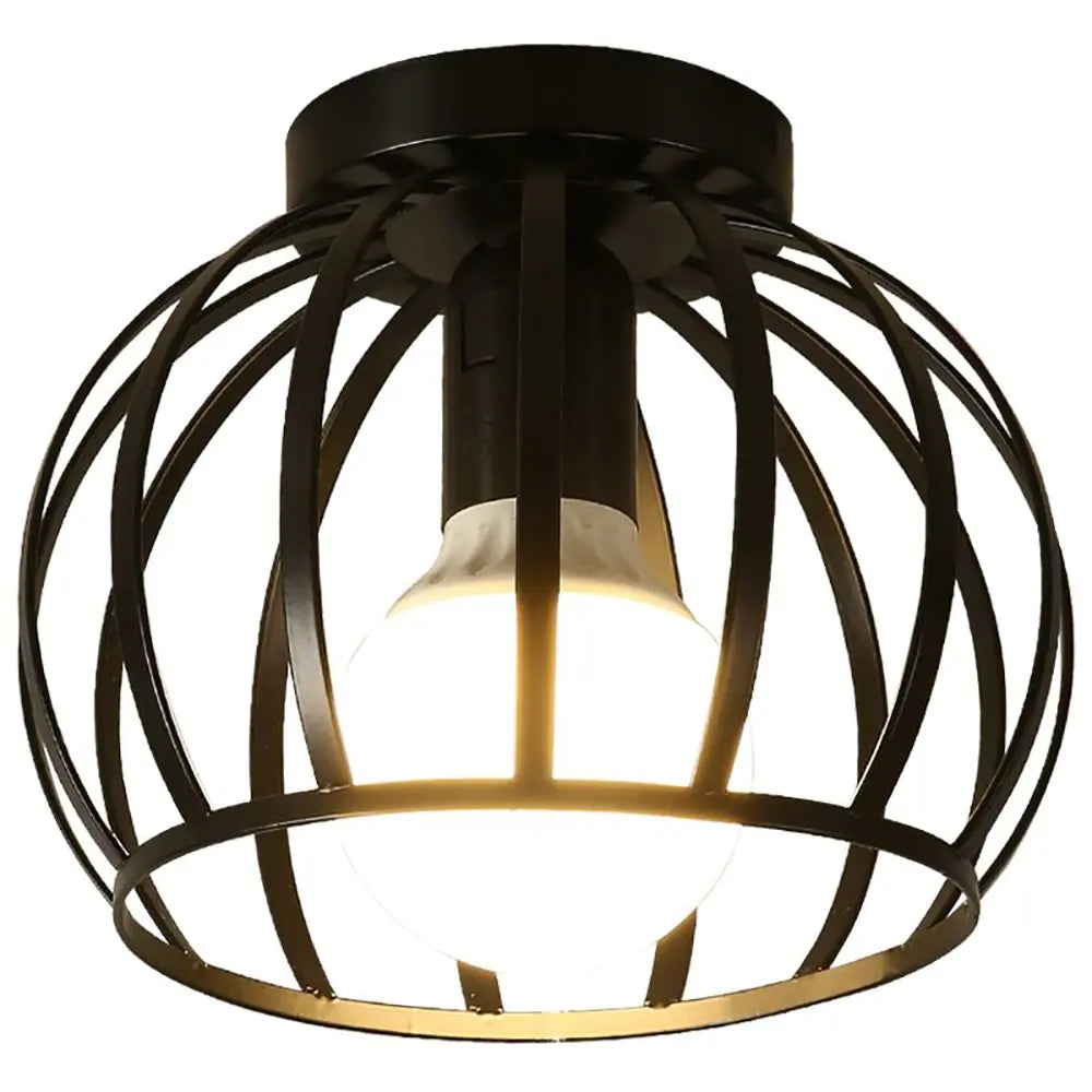 Unieke zwarte industriële plafondlamp, eyecatcher voor moderne interieurs.