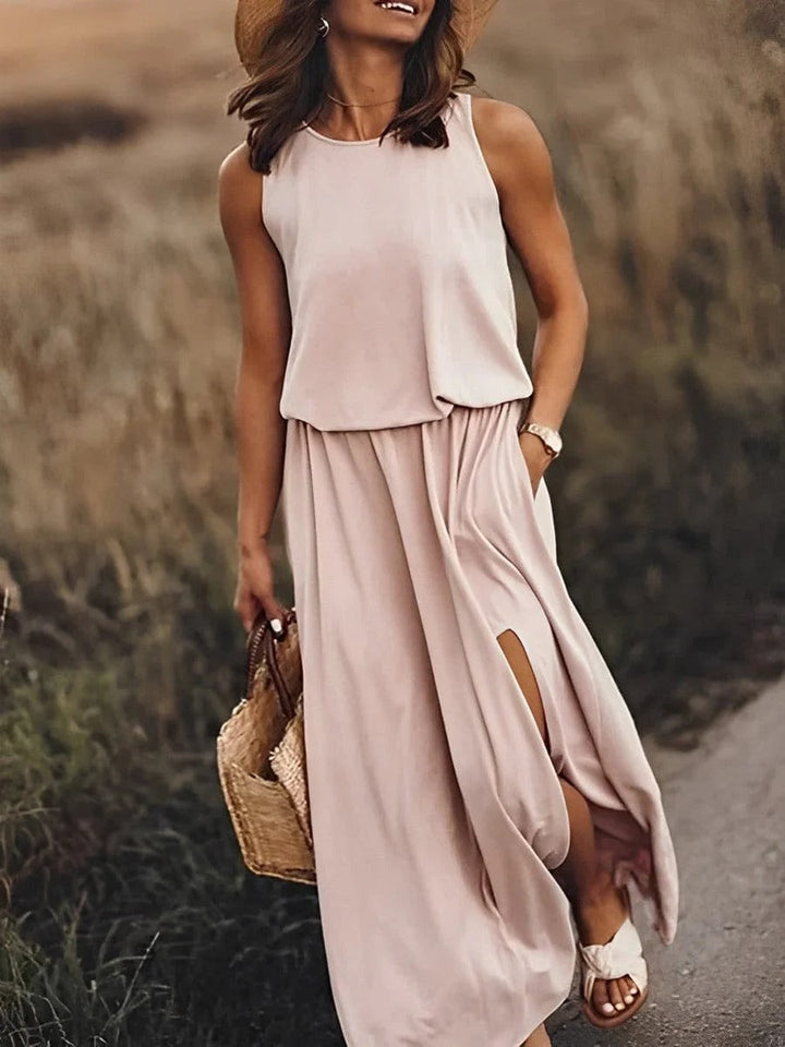 Retro bohemian maxi jurk voor dames, ideaal als zomerjurk voor strand, vakantie of casual uitjes.