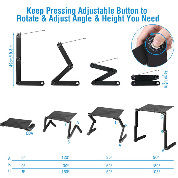 De FlexStand: een veelzijdige ergonomische standaard, perfect als verstelbare laptop- én tabletstandaard.
