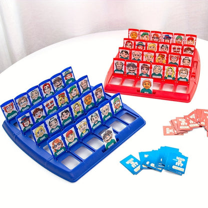 "Interactief bordspel 'Wie Is Het?' met kleurrijk speelbord en kaarten, ideaal voor gezinnen en vrienden, eenvoudig op te zet