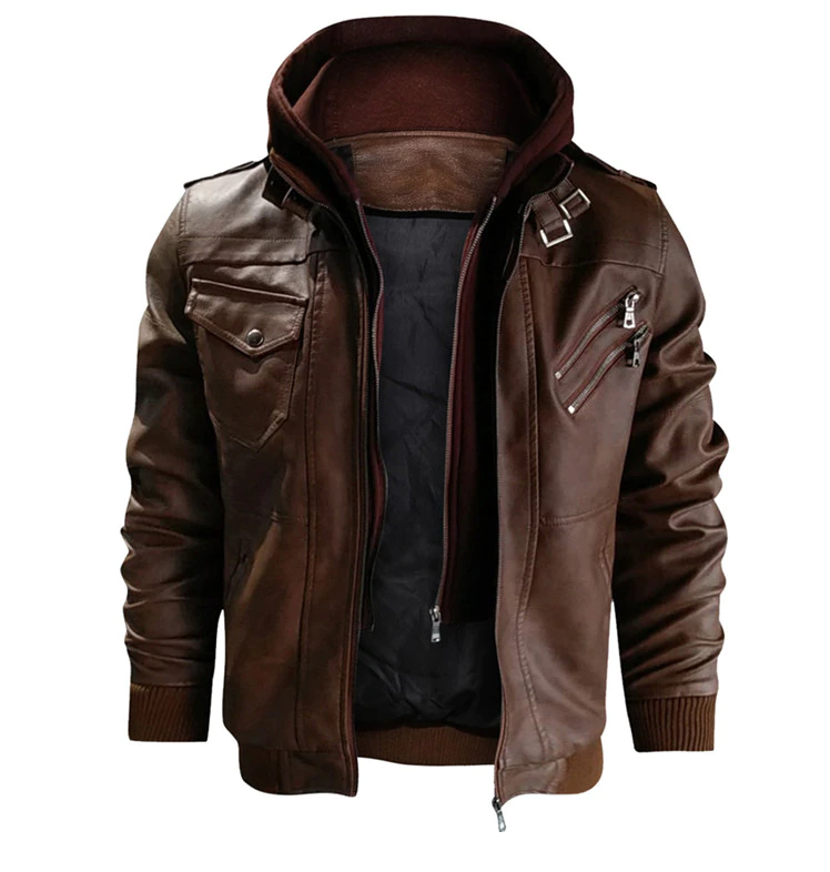 Zwarte heren motorjas, comfortabel en modern. Perfecte buitenjas voor herenkleding.