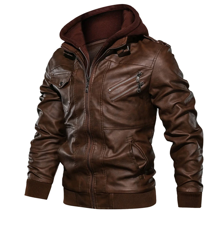 Comfortabele en stijlvolle heren motorjas, perfecte seizoensjas voor moderne herenkleding.