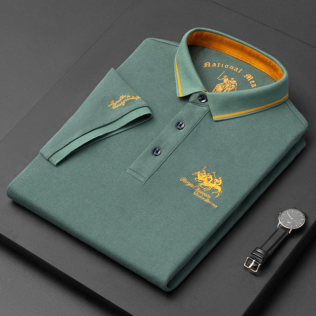 Trendy heren poloshirt, comfortabel en modieus. De perfecte casual kleding voor lente en zomer. Mooie pasvorm.