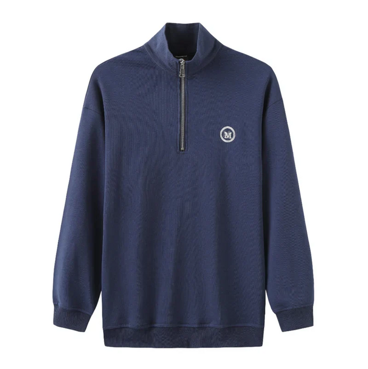 Comfortabel grijs heren vest met rits en stand-kraag, perfect voor een stijlvolle casual look.