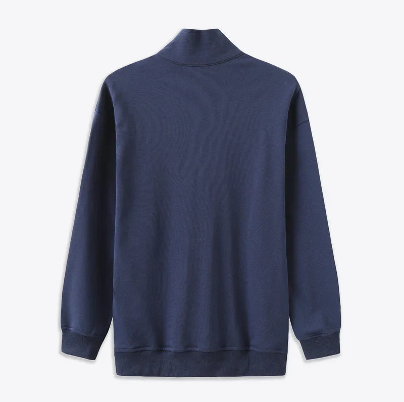Casual blauw heren vest met rits, ideaal voor dagelijks gebruik en ontspanning.