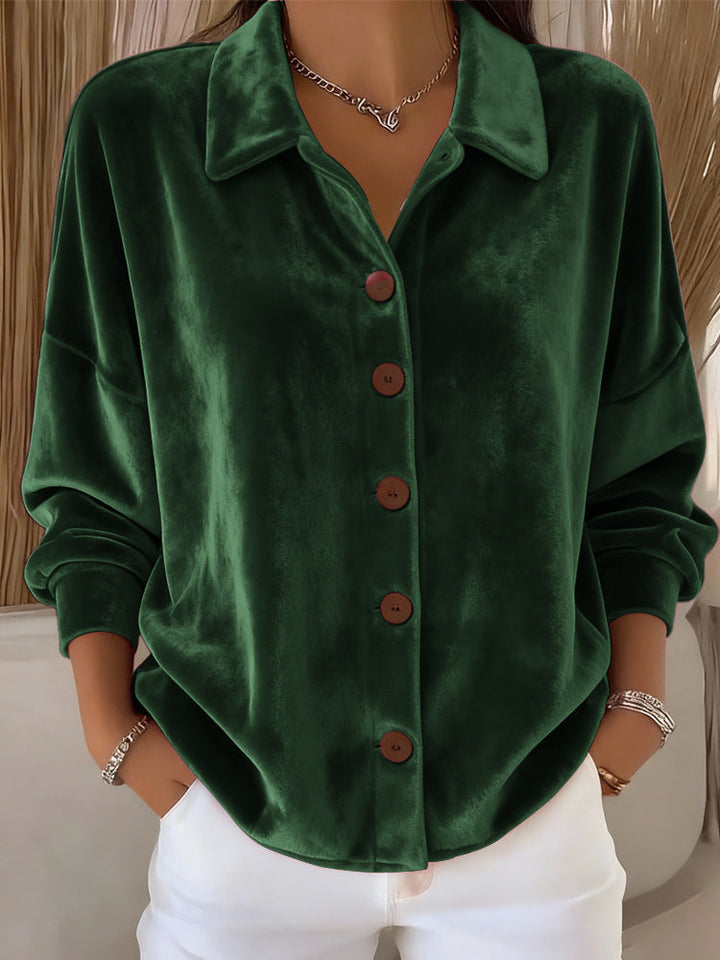 Veelzijdig dames overhemd, blouse met knoopsluiting en lange mouwen, een elegante toevoeging aan elke garderobe.