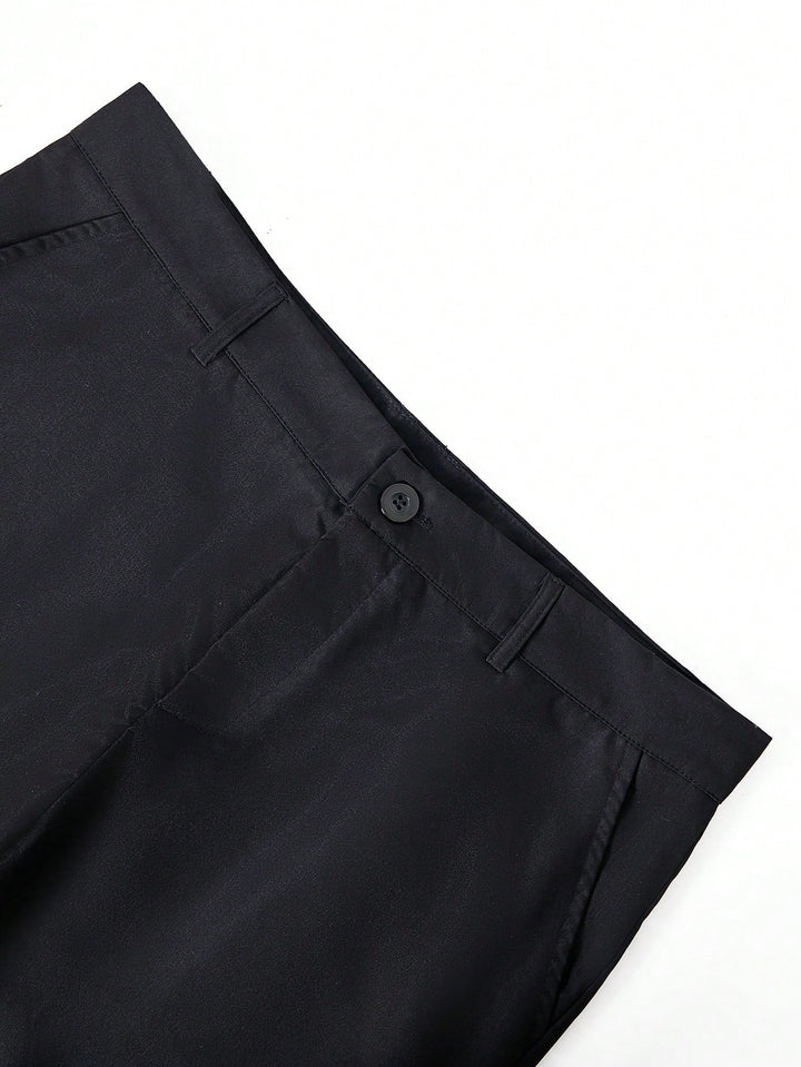 Moderne mannenbroek met rechte pijpen en comfortabele katoenmix, ideaal voor dagelijks gebruik.
