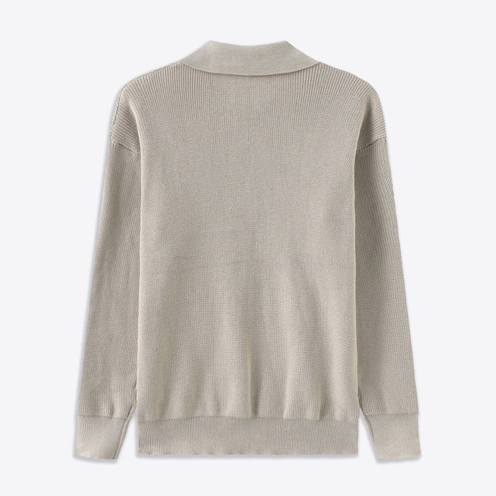 Comfortabele heren halve rits trui, gebreide pullover voor winter mode en stijl.