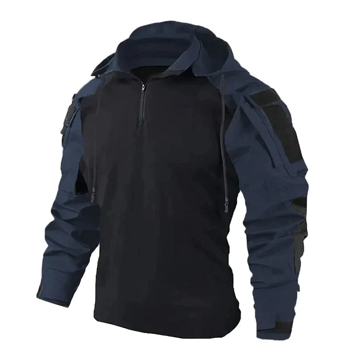 Heren tactische pullover met capuchon, comfortabel en stijlvol voor herfst- en wintermode. Slimfit herenkleding.