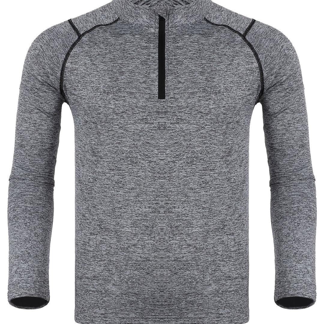 Warme heren thermoshirt voor sport, met lange mouwen en ademende stof, ideaal voor outdoor avonturen.