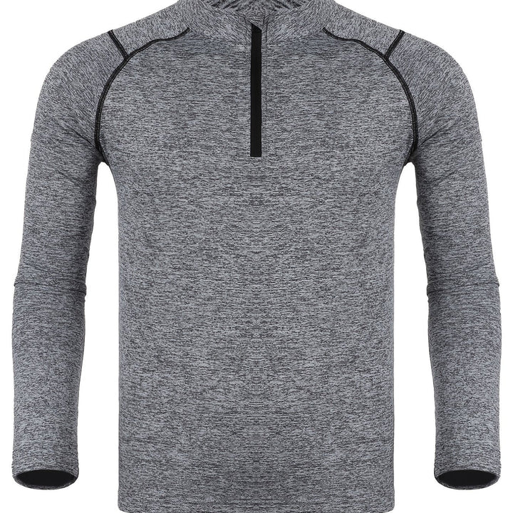 Warme heren thermoshirt voor sport, met lange mouwen en ademende stof, ideaal voor outdoor avonturen.