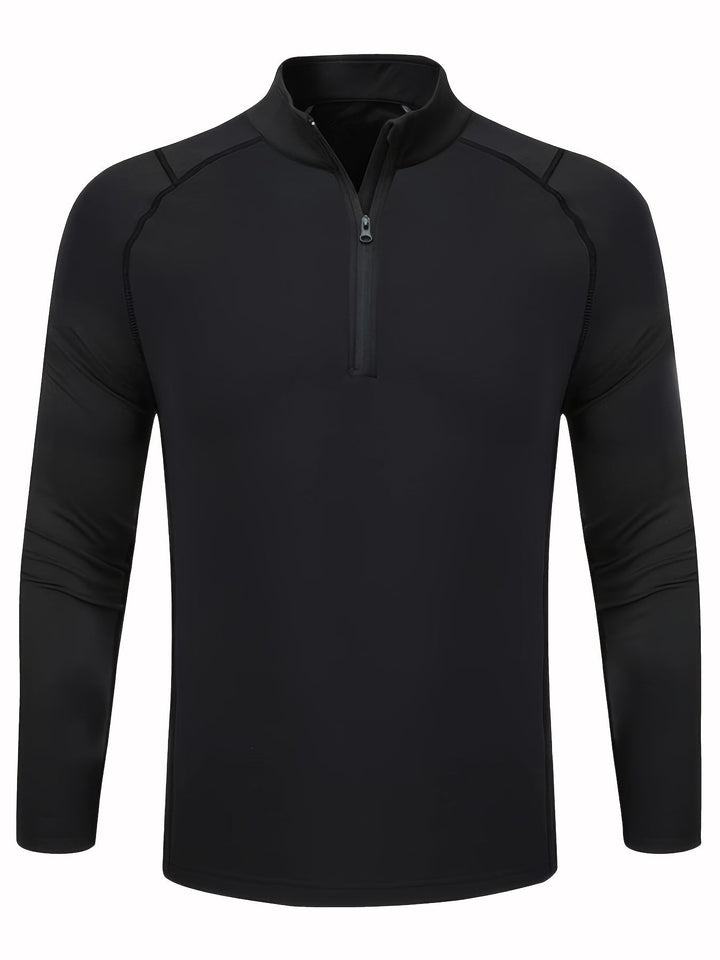 Warme sportbasislaag heren met lange mouwen, perfect voor outdoor sport in koud weer.
