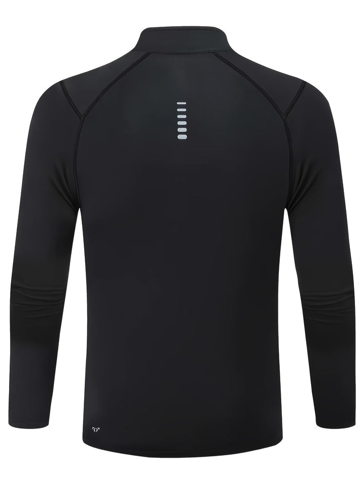 Thermo sportshirt heren, naadloos en warm, ideaal voor hardlopen of fietsen in koudere maanden.