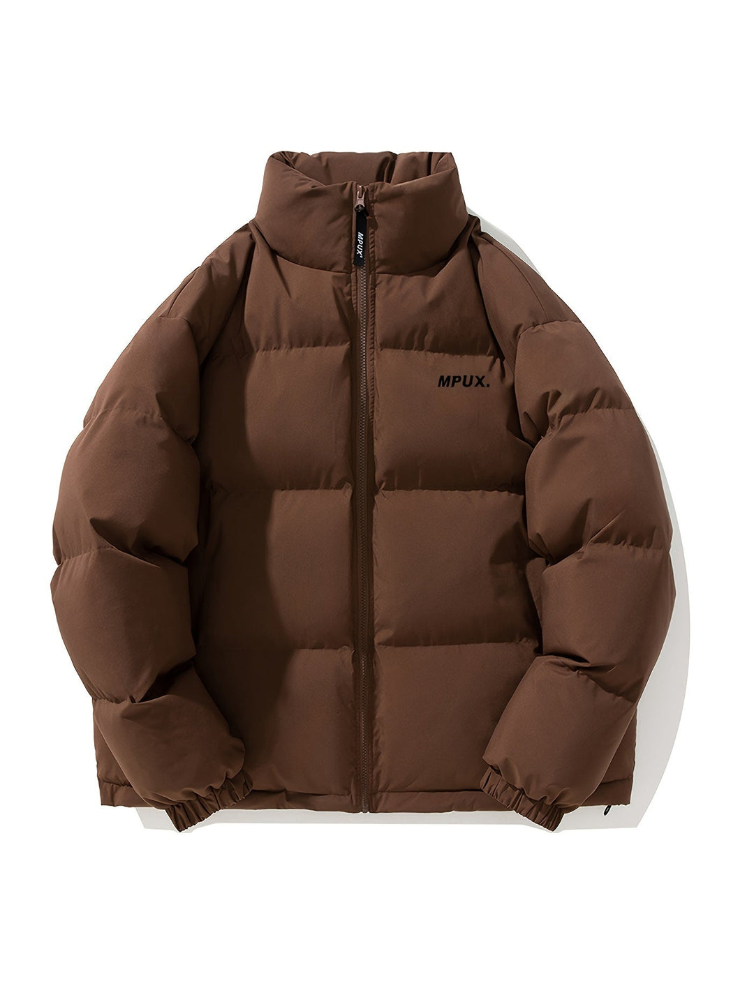 Stijlvol heren pufferjack, winddicht en warm. Perfect als herfst- of winterjas met comfortabele opstaande kraag.