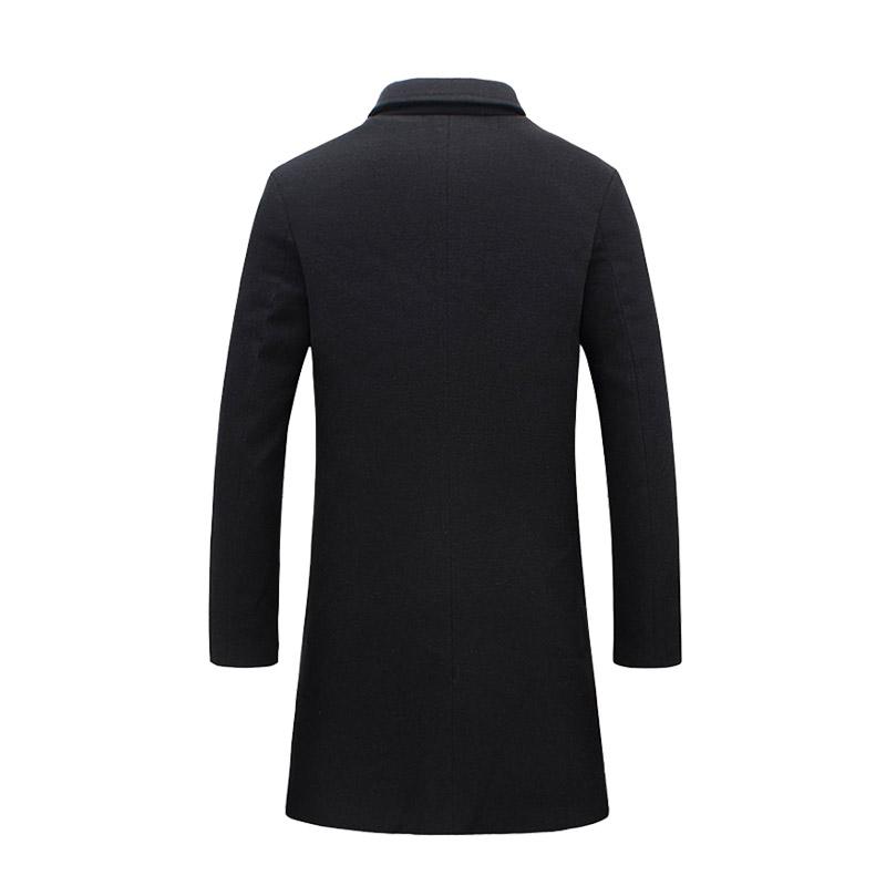 Elegante en warme Jasper heren winterjas, een winddichte lange mantel voor herenkleding.