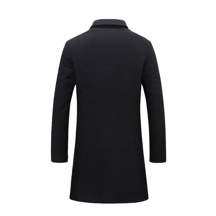 Elegante en warme Jasper heren winterjas, een winddichte lange mantel voor herenkleding.
