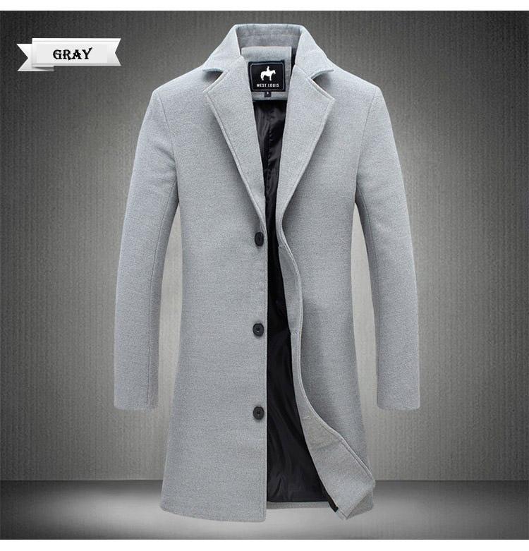 Comfortabele, warme en winddichte Jasper heren overcoat, ideale lange jas voor winterkleding.