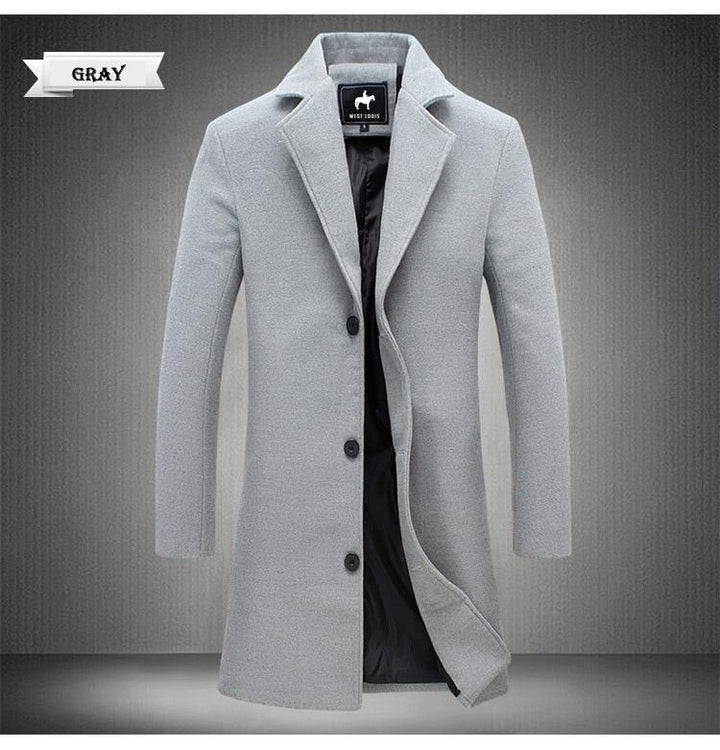 Comfortabele, warme en winddichte Jasper heren overcoat, ideale lange jas voor winterkleding.