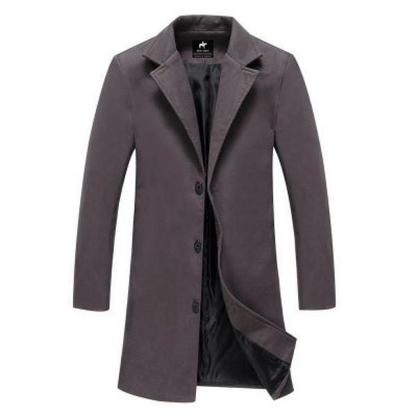 Heren winddichte overcoat 'Jasper', een warme en stijlvolle lange winterjas voor heren.
