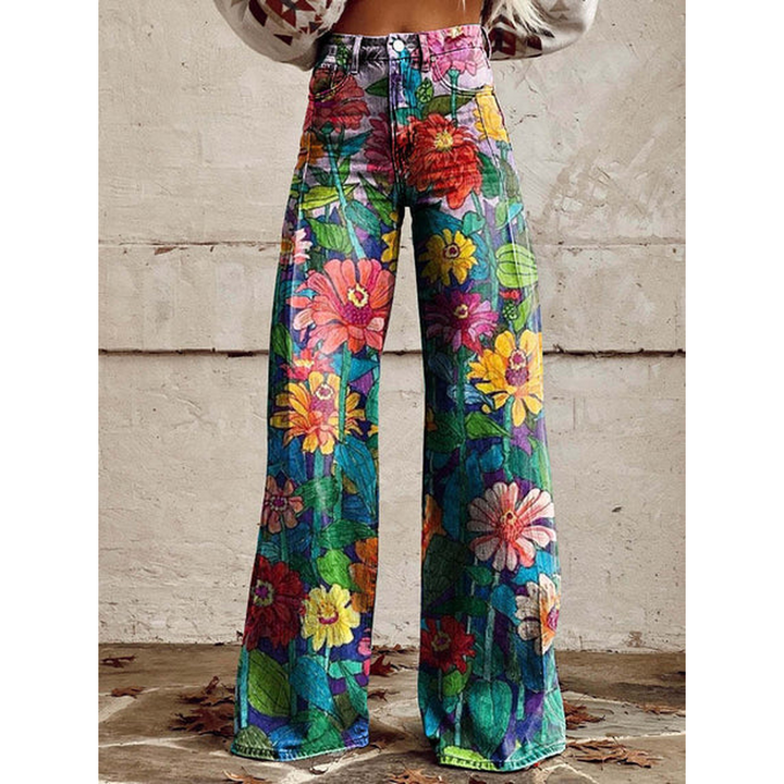 Stijlvolle effen witte dames wijde pijpen broek. Elegante casual polyester broek met comfortabele pasvorm.