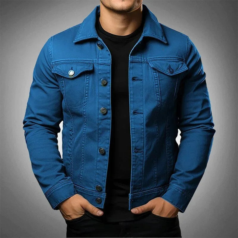 Stijlvolle heren spijkerjas van lichtgewicht denim. Trendy bovenkleding voor een comfortabele casual look.