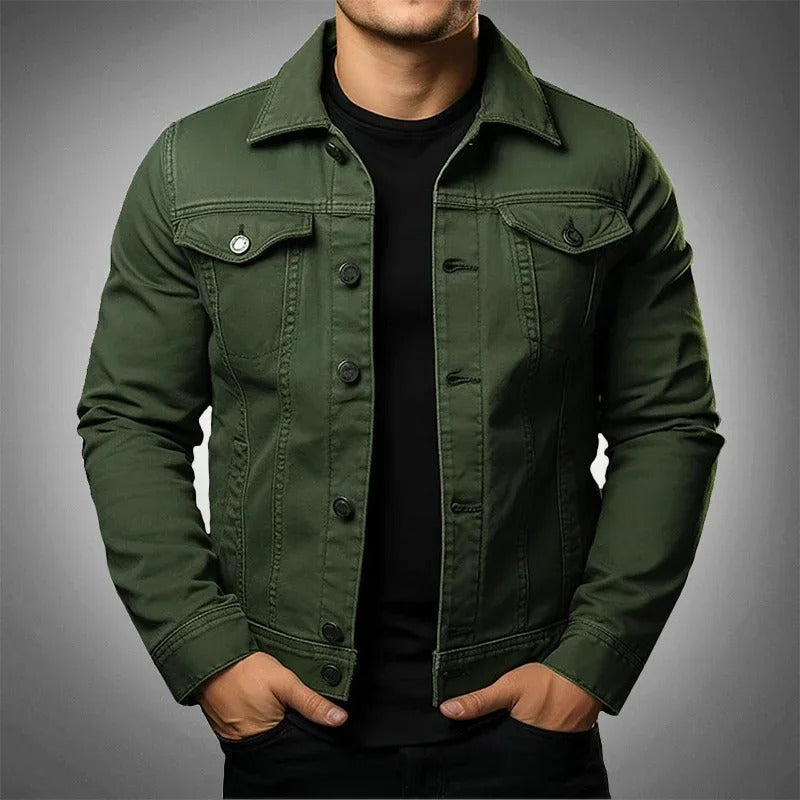 Lichtgewicht heren spijkerjas, ideaal voor lente en herfst. Comfortabele casual denimjack.
