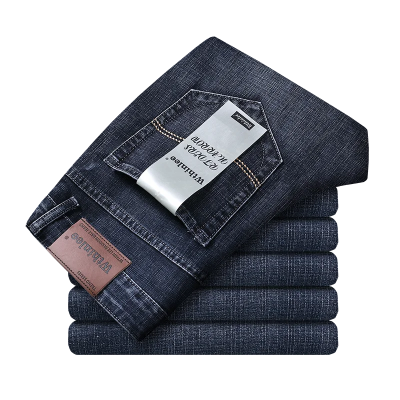 Comfortabele straight-leg herenjeans met rechte pijp. Duurzame denim spijkerbroek voor dagelijks gebruik.