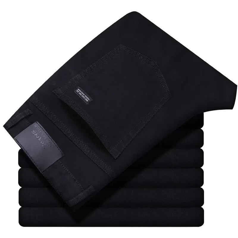 Zwarte rechte spijkerbroek heren. Comfortabele, tijdloze straight-leg denim voor een casual herenlook.