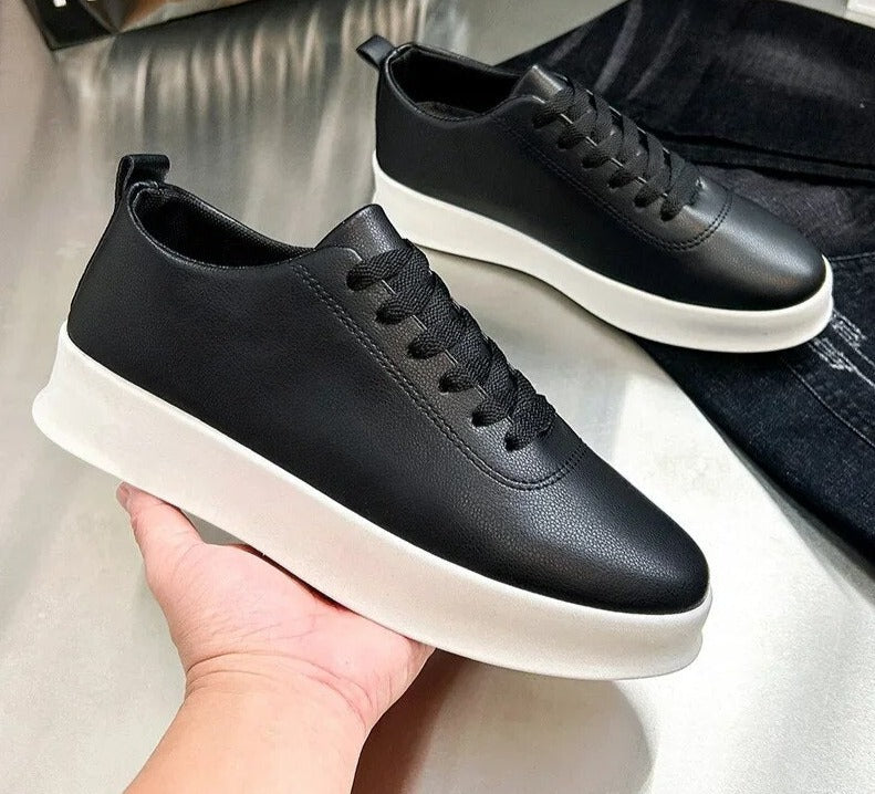 Stijlvolle heren lente sneakers van faux leer, ideaal voor dagelijks casual comfort.