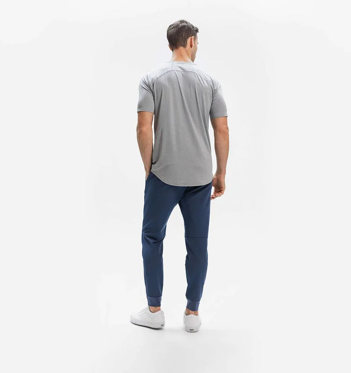 Grijze stretch chino voor heren, ideale winterbroek met slimfit pasvorm voor dagelijks comfort.