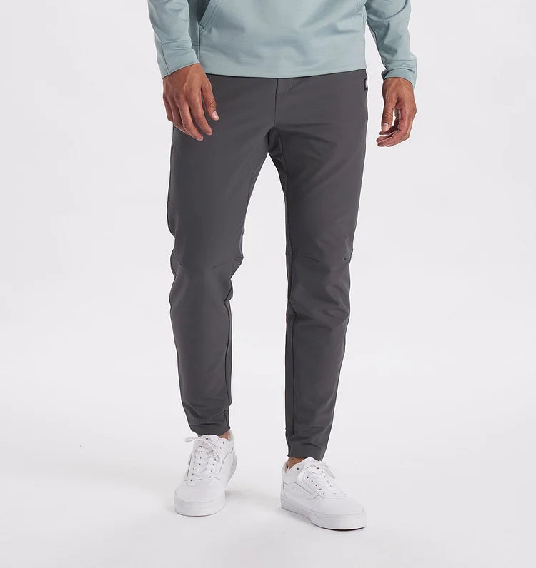 Blauwe comfortabele winter chino broek voor heren, van katoen met stretch voor flexibiliteit.