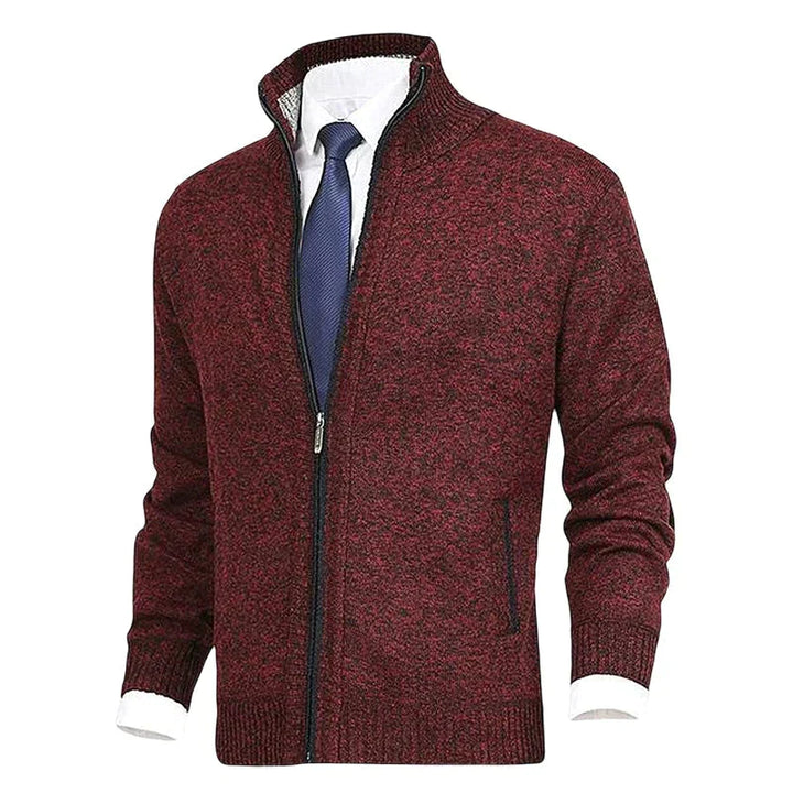 Stijlvol en functioneel heren vest met rits, kraag en zakken; perfect voor herfst en winter.