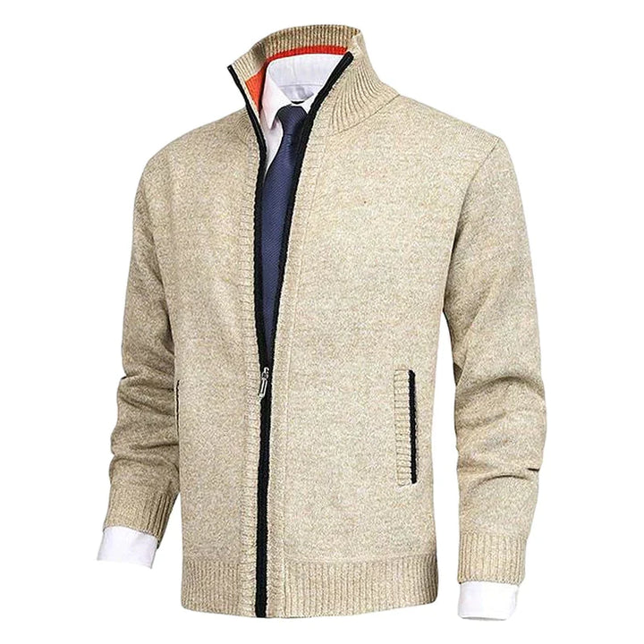 Heren vest met praktische ritssluiting, opstaande kraag en handige zakken, warm en casual.