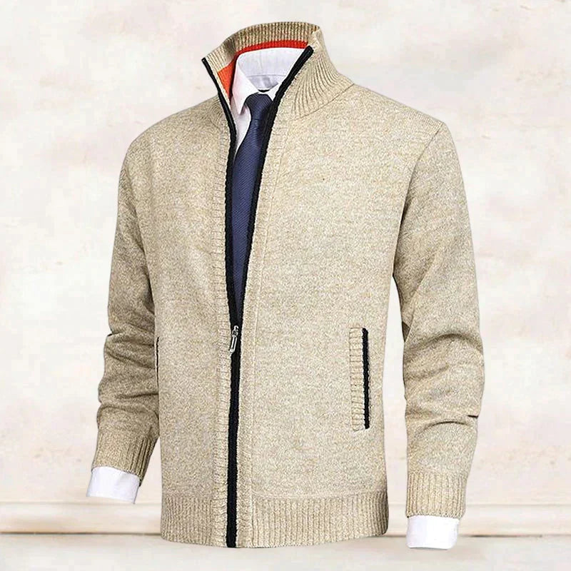 Warm heren vest met rits voor herfst en winter, comfortabel en modieus voor de moderne man.