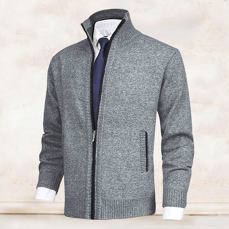 Heren vest met rits, kraag en zakken, ontworpen voor dagelijks comfort en een moeiteloze stijl.