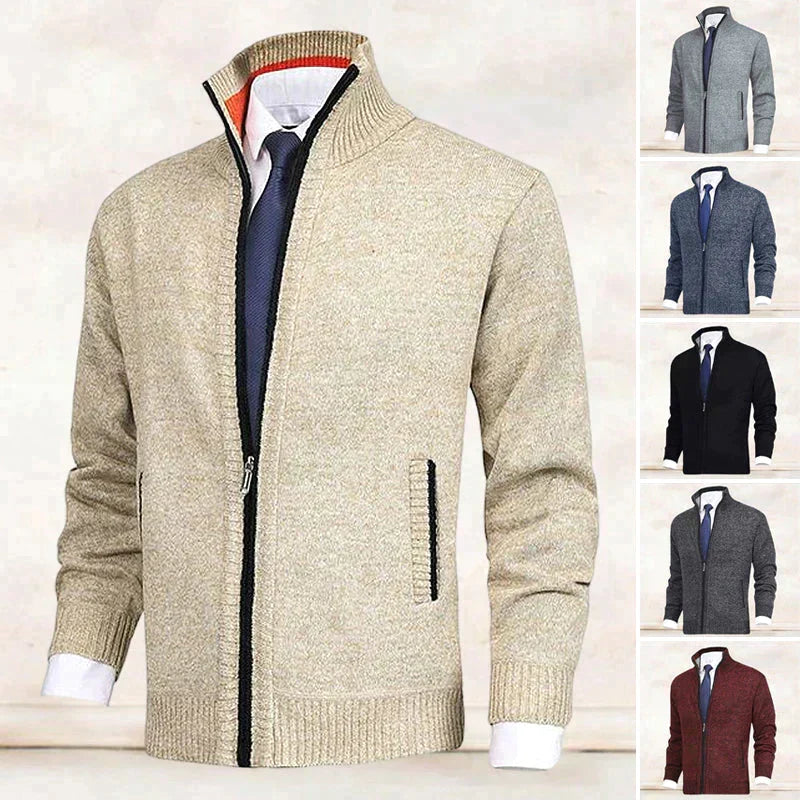 Heren vest met rits, kraag en zakken; een stijlvolle en comfortabele keuze voor elke man.