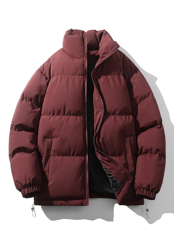 Warme heren winter bovenkleding: oversized korte pufferjas, ideaal voor de koude dagen.