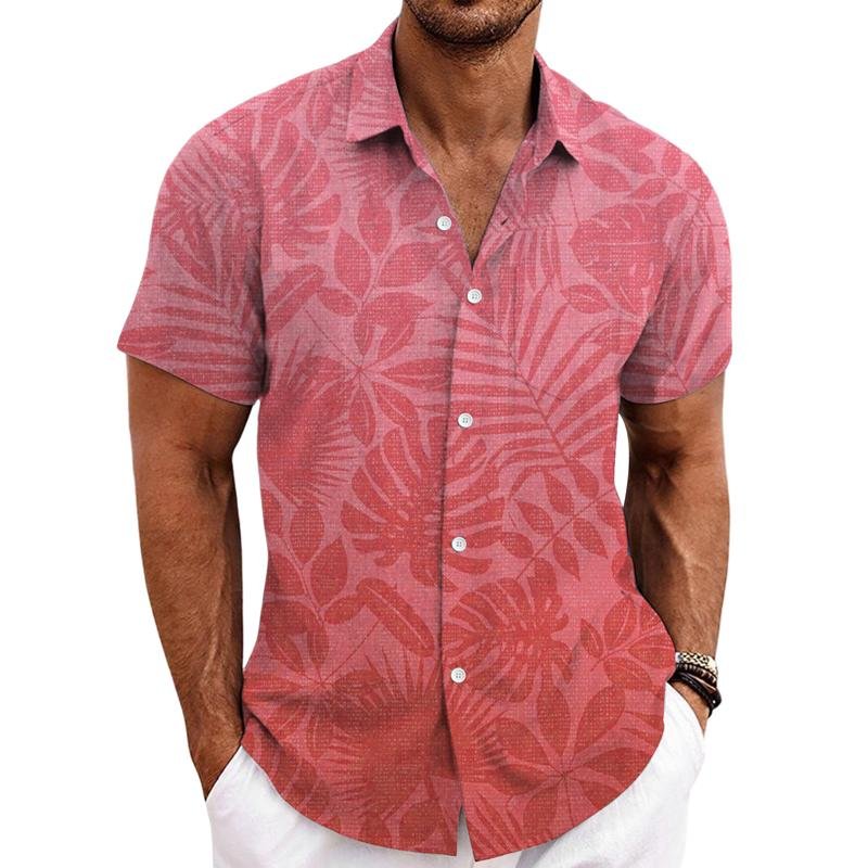 Opvallend heren overhemd Cedano met tropische print. Korte mouwen, kleurrijk, essentieel voor een zomers of vakantieoutfit.