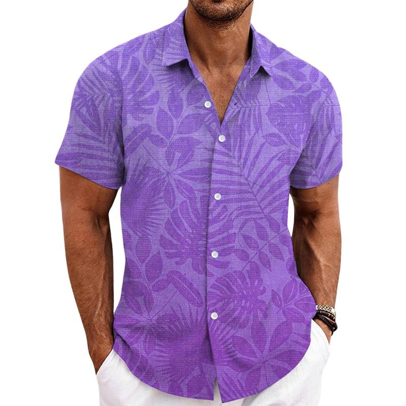 Zomers heren overhemd Cedano met korte mouwen. Comfortabele strandkleding, levendige Hawaii print voor een ontspannen look.