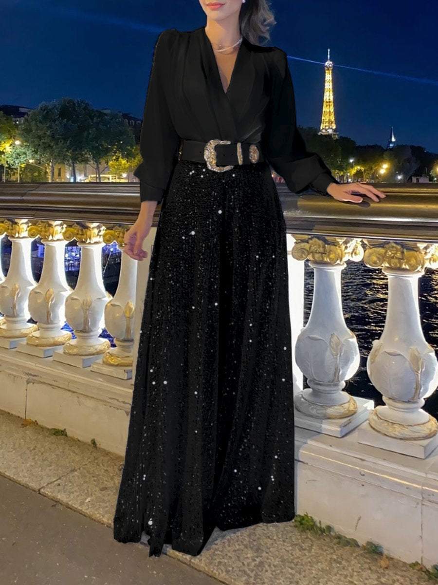 Nieuwe collectie elegante glitter avondjurk voor dames. Chique dameskleding perfect voor elke speciale gelegenheid.