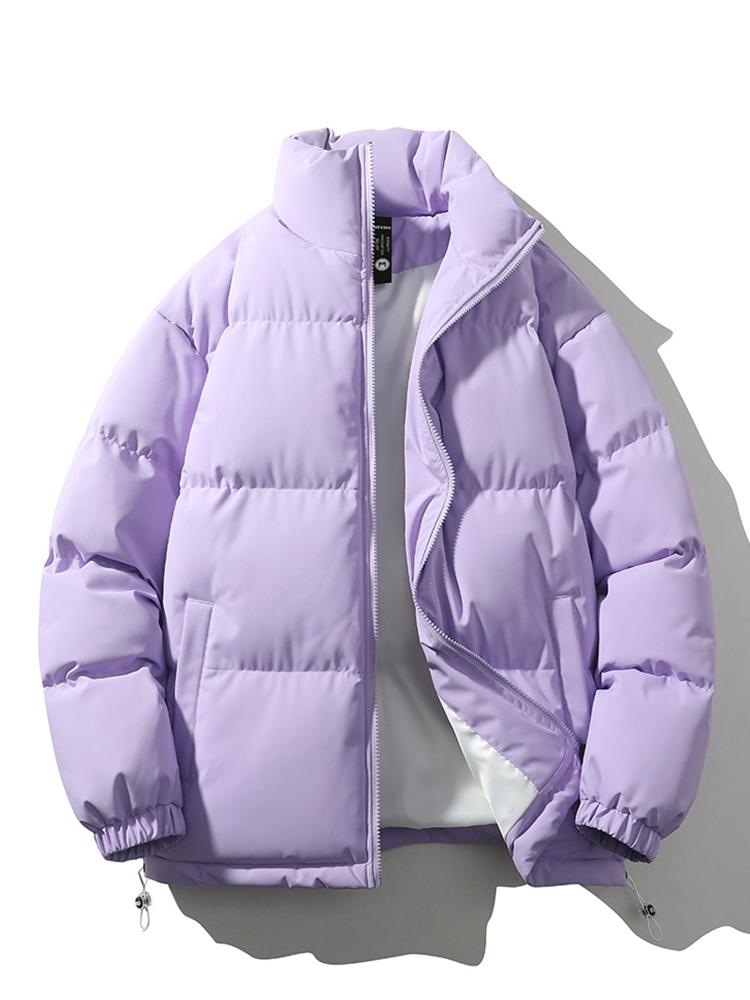 Heren puffer winterjas, korte lengte, oversized fit, perfect voor een casual look.