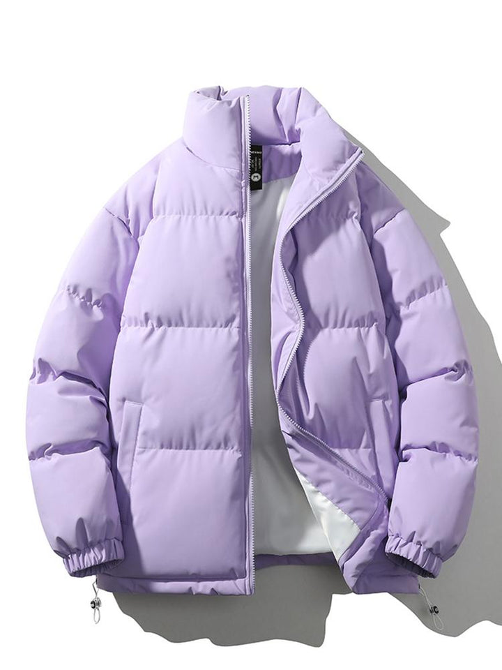 Heren puffer winterjas, korte lengte, oversized fit, perfect voor een casual look.