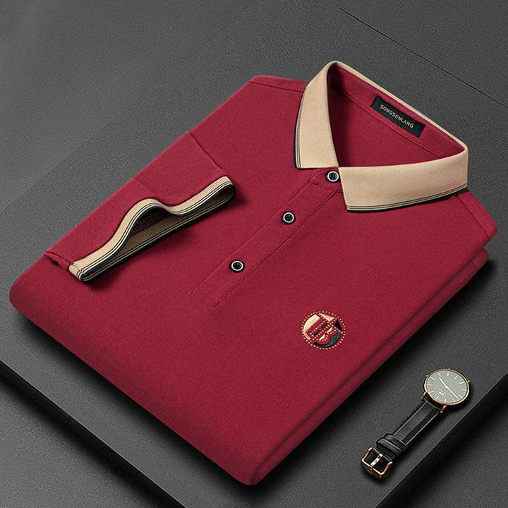 Stijlvol heren polo shirt Oliver met elegant borduurwerk, slim fit voor een moderne casual zomerlook.
