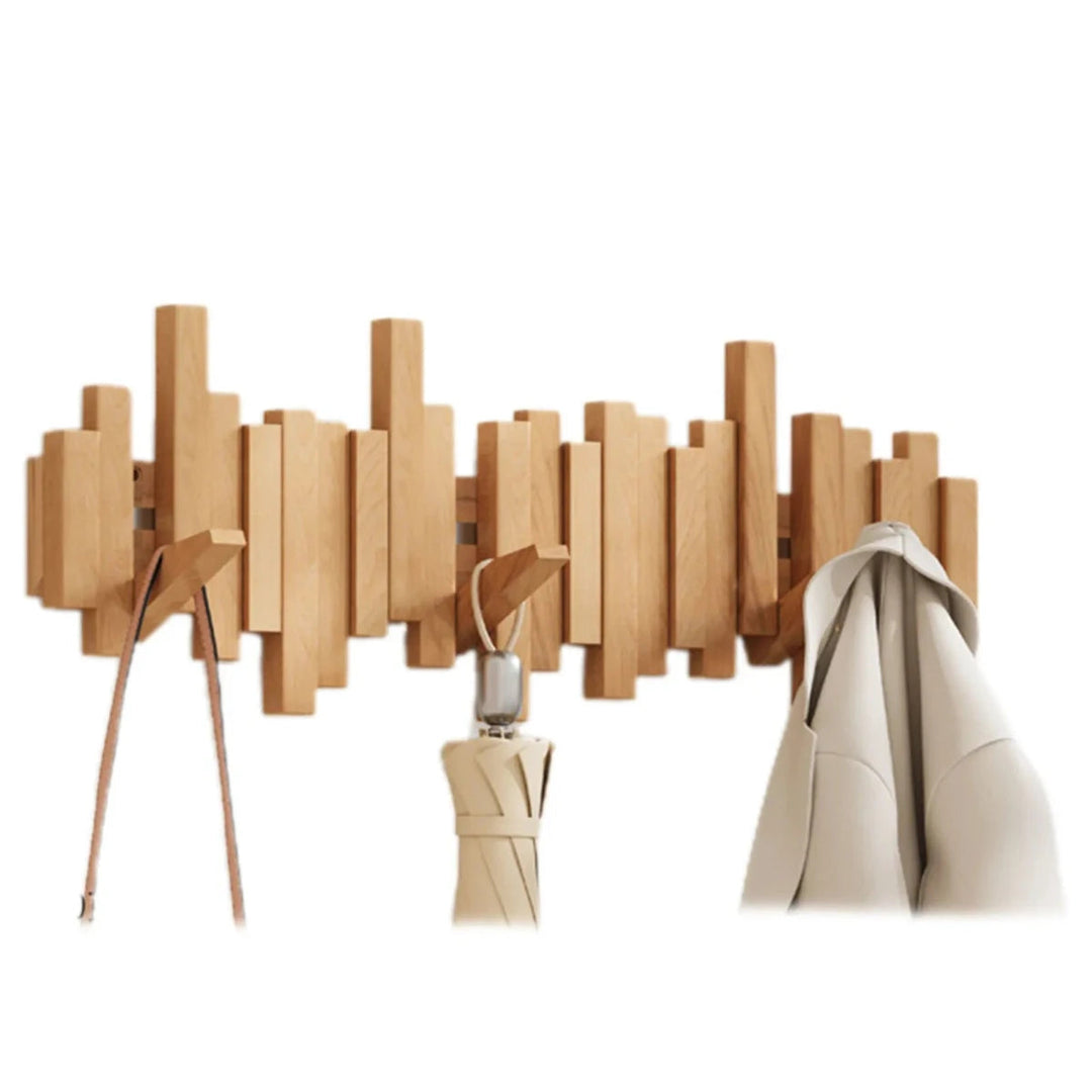 Design kapstok van hout met piano toetsen. Perfect voor jassen in de hal of entree.
