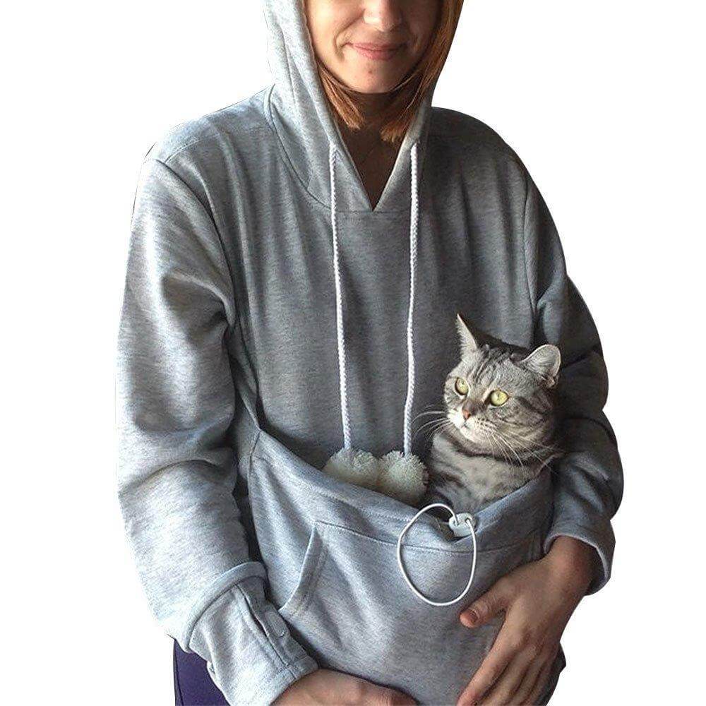 CozyPurr unisex hoodie met kattenzak, een warme en praktische huisdierkledingoplossing voor elke dierenliefhebber.