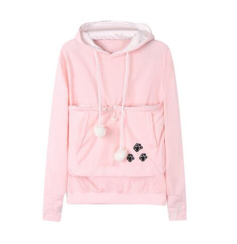 Comfortabele dames/heren hoodie met ruime kattenzak, voor knusse momenten met je geliefde kat. Ultiem comfort.