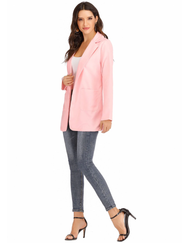 Moderne dames slim-fit blazer, lange mouwen. Dit elegante vest is veelzijdig voor zowel zakelijk als casual gebruik.