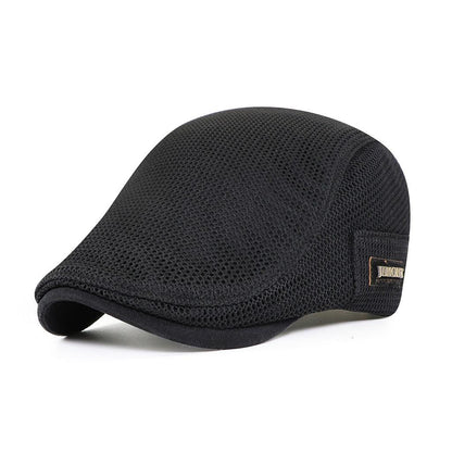 "Katoen mesh cap voor heren, casual stijl, ademend design in marineblauw met verstelbare band."