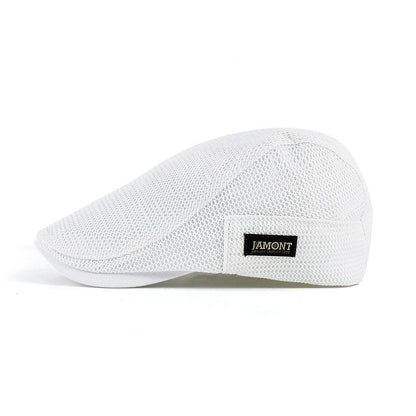 "Katoen mesh cap voor heren, casual stijl, ademend design in marineblauw met verstelbare band."